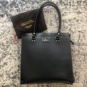 Kate Spade Black Leather Work Tote